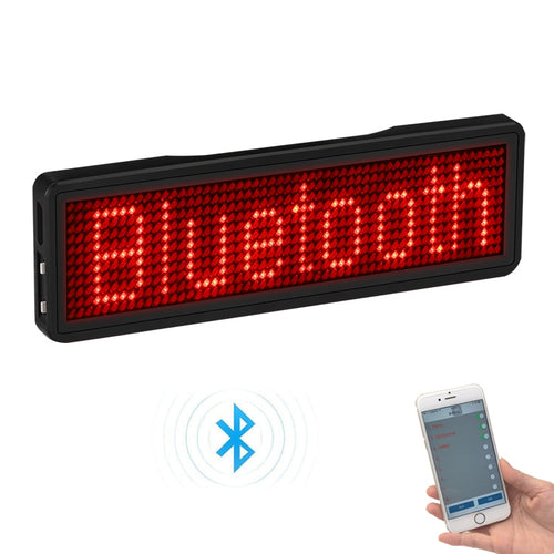 Bluetooth LED Badge Rechargeable Led Name Tag  11*55 wide LED trademark with magnet and pin for party event meeting