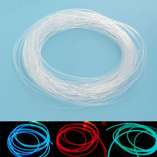 1PC PMMA 1m Side Glow Optic Fiber Cable 1.5/2/3/4mm Diameter For Car LED Lights Bright Side Glow 650db/km Optic Fiber Cable